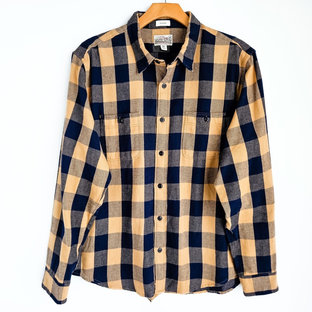 J Crew XL 100% Cotton Flannel Shirts Lot Of 2 Mens XL Slim & Classic Checkered - Picture 7 of 12